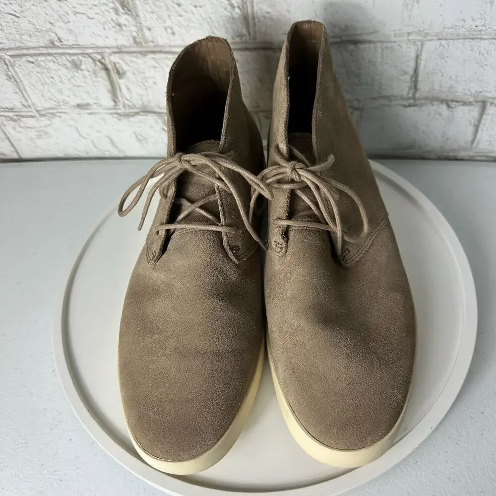 Everlane Desert Boot Pebble Suede Leather Lace Up Shoes Brown 11